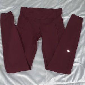 Maroon Lululemon leggings